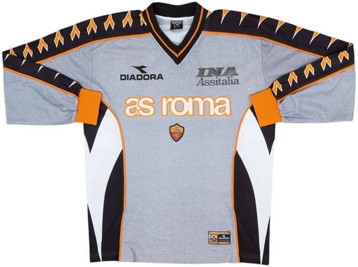 1999-00 Roma Diadora Training L/S Shirt - 7/10 - (L)
