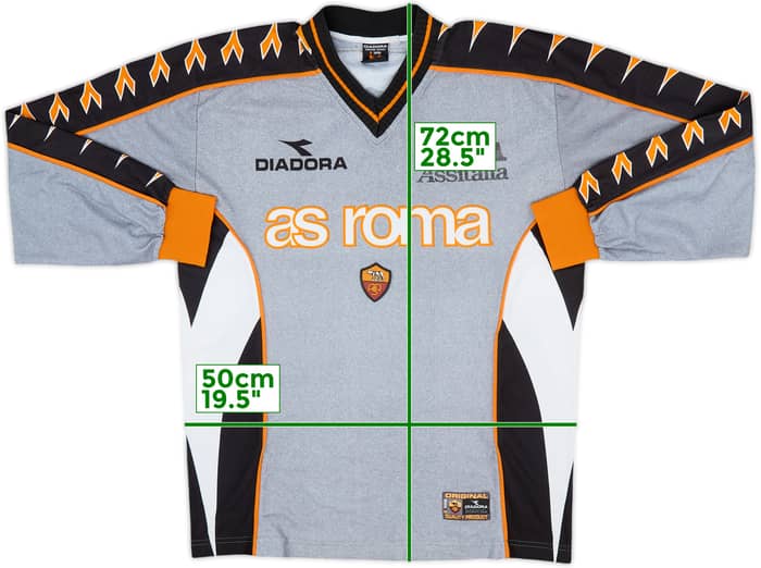 1999-00 Roma Diadora Training L/S Shirt - 7/10 - (L)