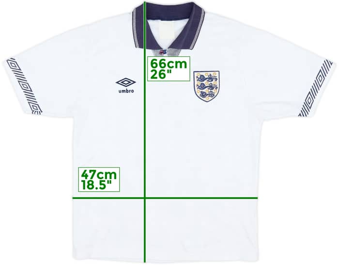 1990-92 England Home Shirt - 9/10 - (XL)