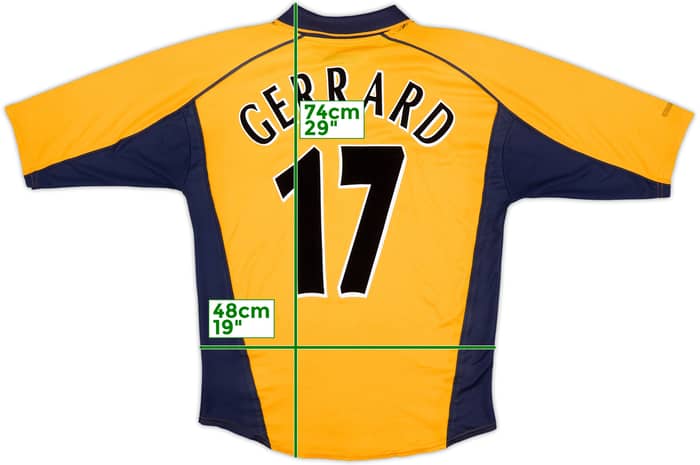 2000-02 Liverpool Away Shirt Gerrard #17 - 6/10 - (L)