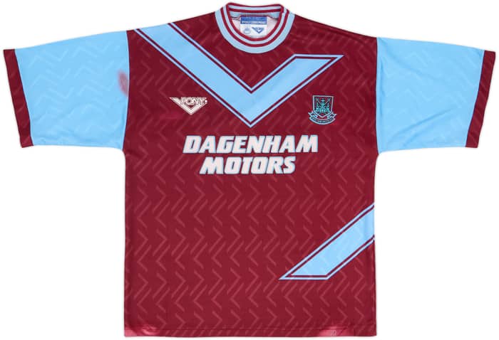 1993-95 West Ham Home Shirt - 6/10 - (L)