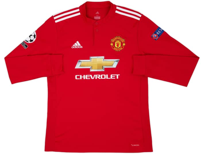 2017-18 Manchester United Home L/S Shirt Pogba #6 - 10/10 - (M)
