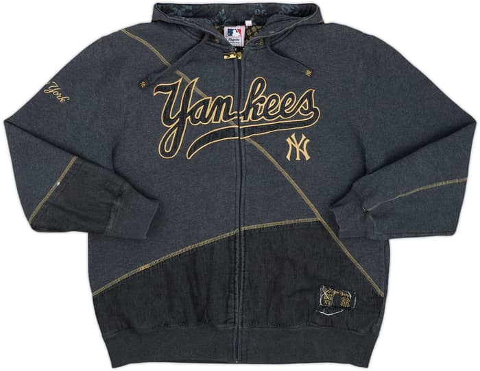2000s New York Yankees Majestic Full-Zip Hooded Sweat Top - 9/10 - (XL)