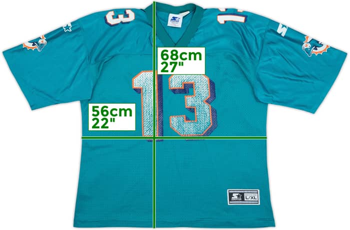 1997-99 Miami Dolphins Marino #13 Starter Home Jersey - 5/10 - (XL.Boys)