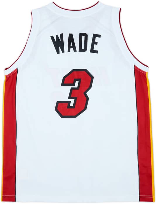 2003-10 Miami Heat Wade #3 Champion Home Jersey - 9/10 - (XL)