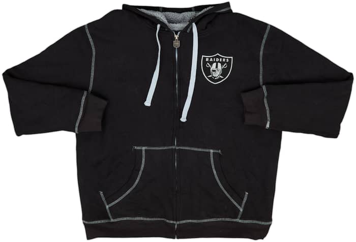 2010 Oakland Raiders NFL Full-Zip Hooded Sweat Top - 9/10 - (L)