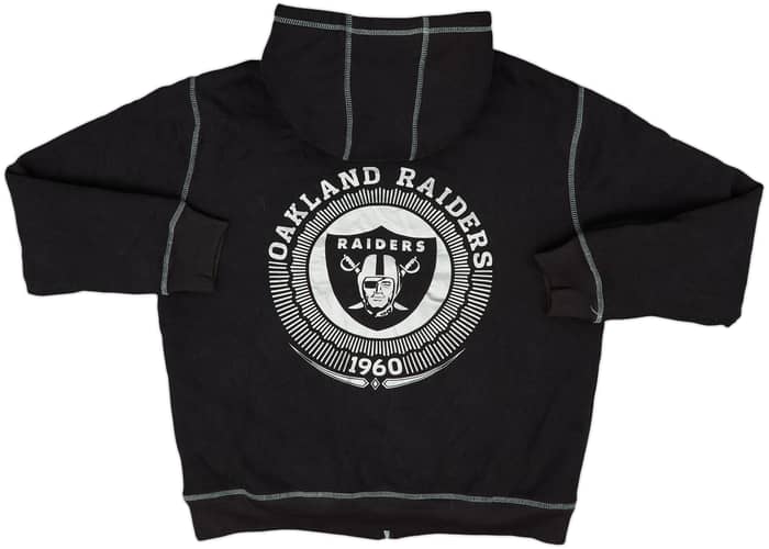 2010 Oakland Raiders NFL Full-Zip Hooded Sweat Top - 9/10 - (L)