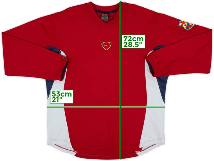 2000-01 Barcelona Nike Training L/S Shirt - 6/10 - (M)