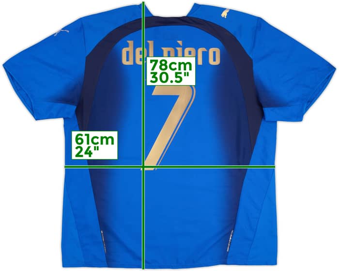 2006 Italy Home Shirt Del Piero #7 - 6/10 - (XL)