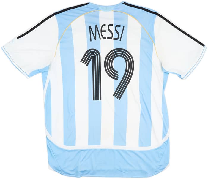 2005-07 Argentina Home Shirt Messi #19 - 5/10 - (XL)