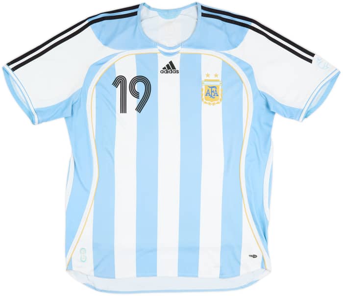 2005-07 Argentina Home Shirt Messi #19 - 5/10 - (XL)