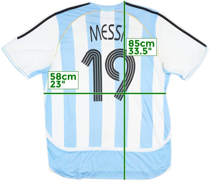2005-07 Argentina Home Shirt Messi #19 - 5/10 - (XL)