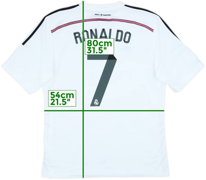 2014-15 Real Madrid Home Shirt Ronaldo #7 - 7/10 - (XL)