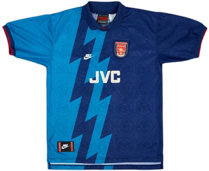 1995-96 Arsenal Away Shirt Bergkamp #10 - 5/10 - (XL.Boys)