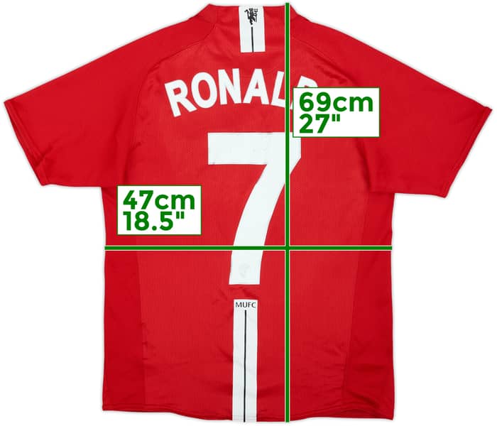 2007-09 Manchester United Home Shirt Ronaldo #7 - 5/10 - (S)
