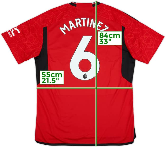 2023-24 Manchester United Home Shirt Martinez #6 - 10/10 - (XL)