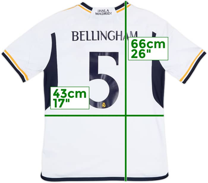 2023-24 Real Madrid Home Shirt Bellingham #5 - 7/10 - (L.Boys)