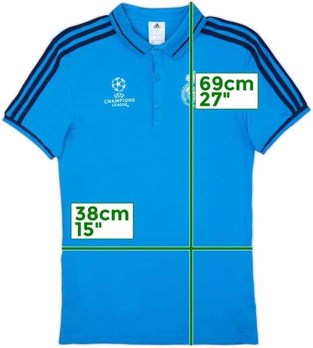 2015-16 Real Madrid CL adidas Polo Shirt - 9/10 - (XS)