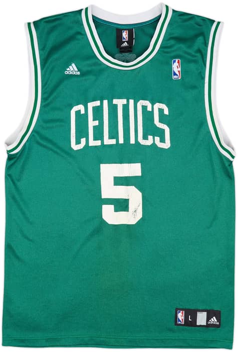 2007-10 Boston Celtics Garnett #5 adidas Away Jersey - 4/10 - (L)