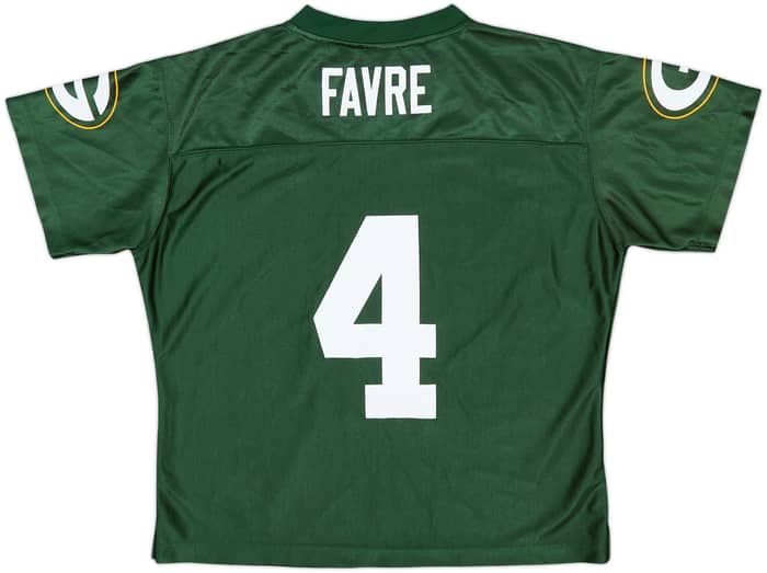 2005-06 Green Bay Packers Favre #4 NFL Replica Home Jersey Womens - 9/10 - (M)