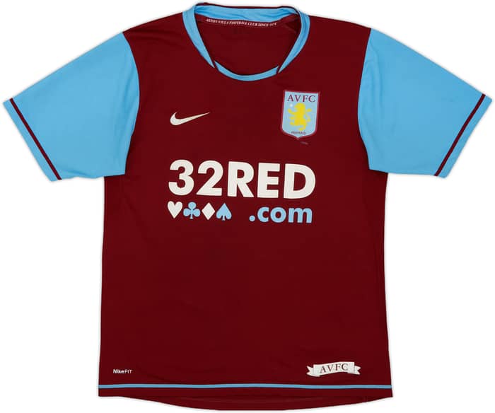 2007-08 Aston Villa Home Shirt Young #7 - 5/10 - (S)