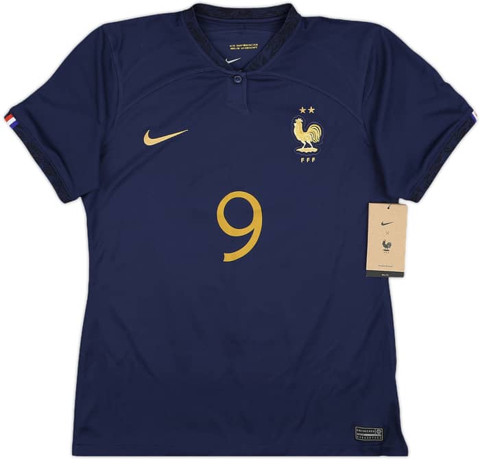2022-23 France Home Shirt Giroud #9 (Women's M)