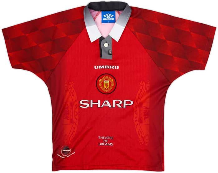 1996-98 Manchester United Home Shirt Giggs #11 - 6/10 - (L.Boys)