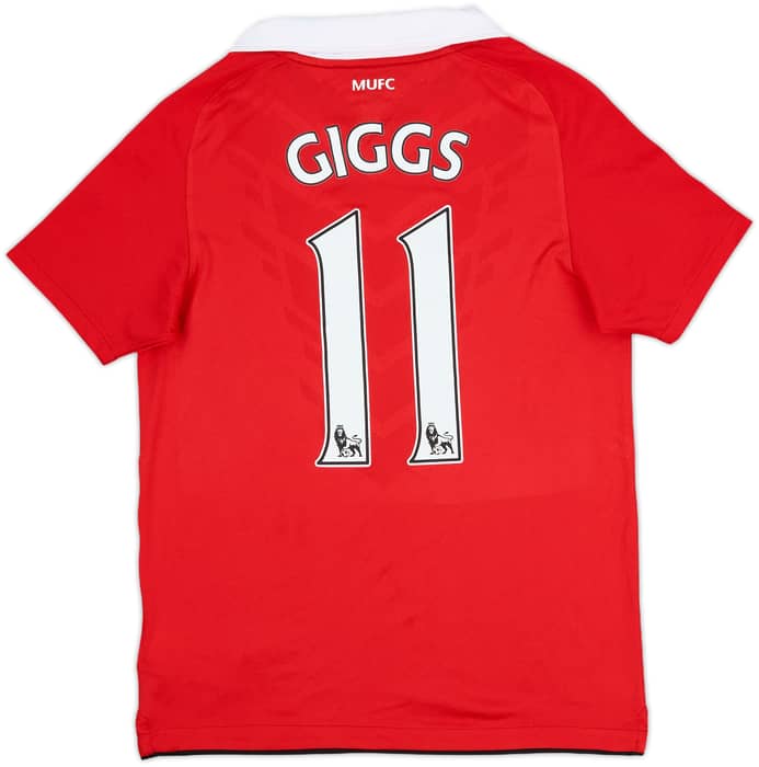 2010-11 Manchester United Home Shirt Giggs #11 - 8/10 - (L.Boys)