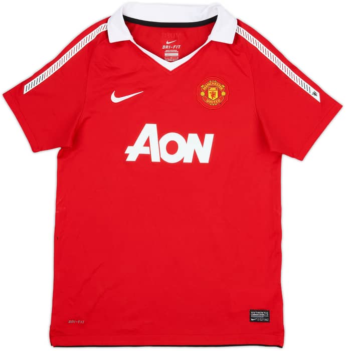 2010-11 Manchester United Home Shirt Giggs #11 - 8/10 - (L.Boys)