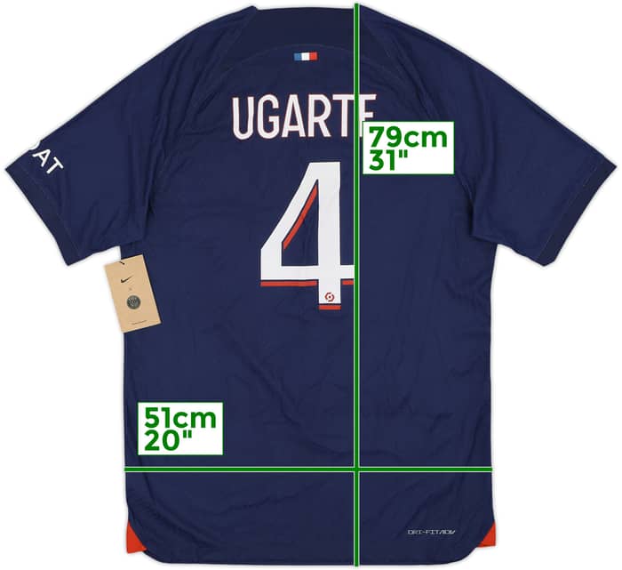 2023-24 Paris Saint-Germain Authentic Home Shirt Ugarte #4 (M)