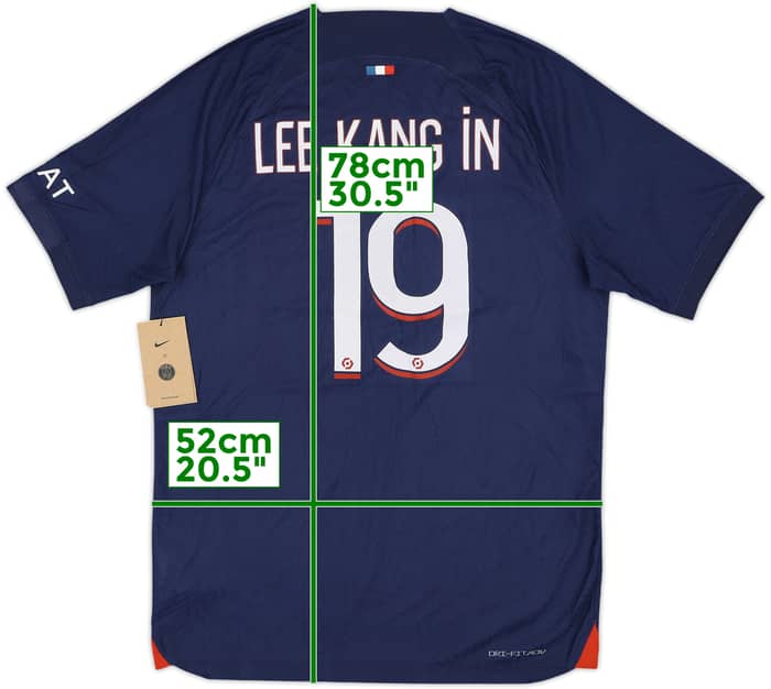 2023-24 Paris Saint-Germain Authentic Home Shirt Lee Kang In #19 (M)