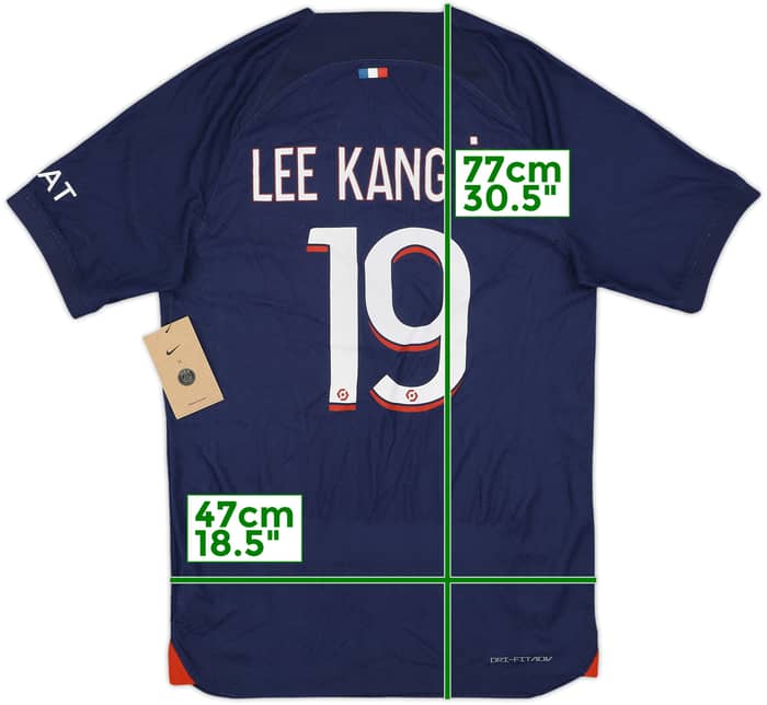 2023-24 Paris Saint-Germain Authentic Home Shirt Lee Kang In #19 (S)