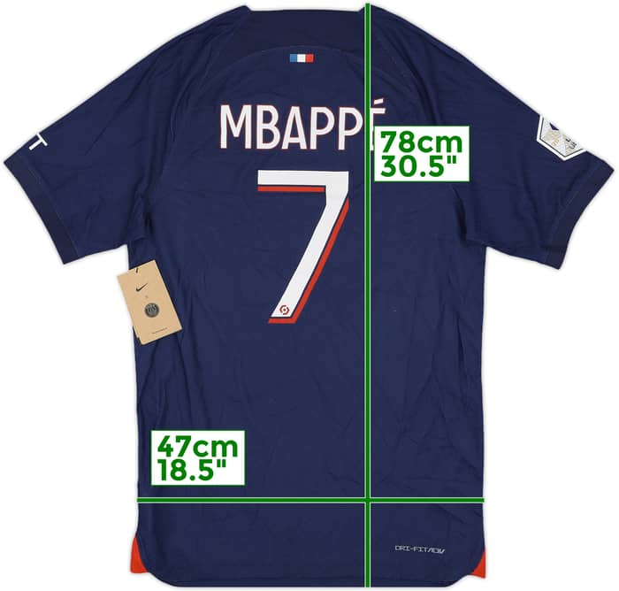 2023-24 Paris Saint-Germain Authentic Home Shirt Mbappe #7 (S)