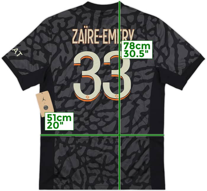 2023-24 Paris Saint-Germain Third Shirt Zaire-Emery #33 (M)