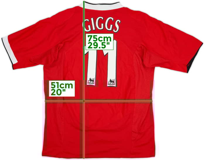2004-06 Manchester United Home Shirt Giggs #11 - 8/10 - (L)