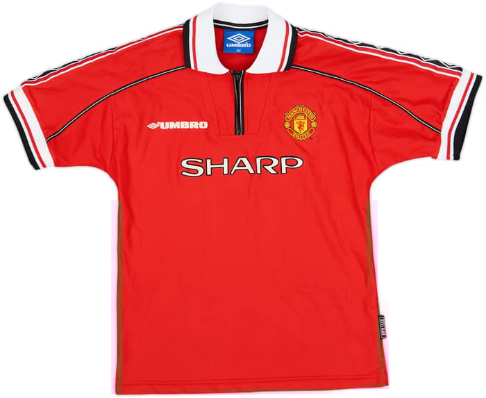 1998-00 Manchester United Home Shirt Giggs #11 - 8/10 - (L.Boys)