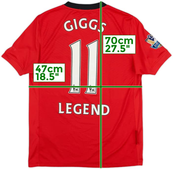 2009-10 Manchester United Home Shirt Giggs Legend #11 - 6/10 - (S)