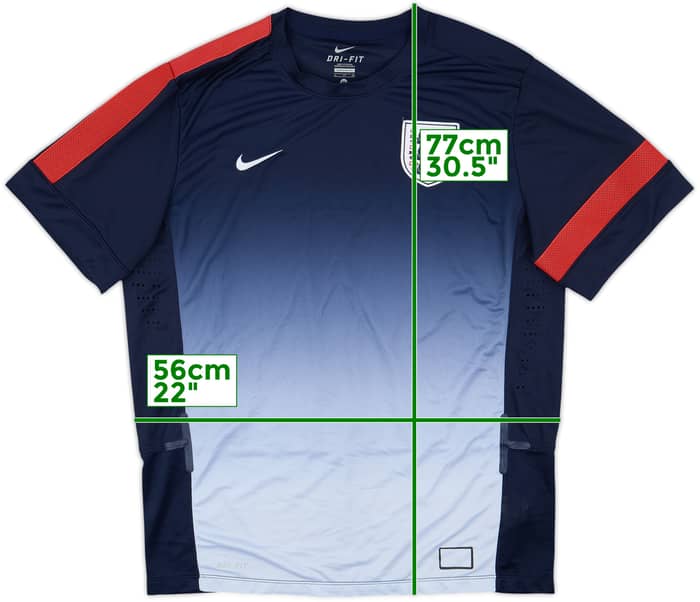 2013-14 England Nike Player Issue Training Shirt - 8/10 - (XL)