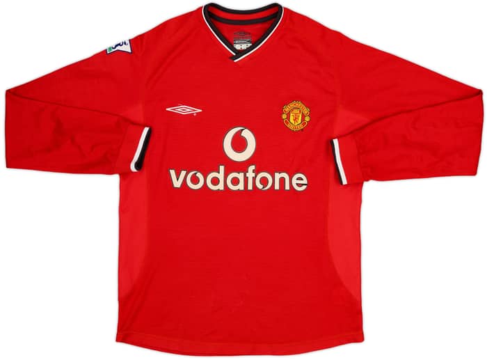 2000-02 Manchester United Home L/S Shirt Giggs #11 - 8/10 - (Y)
