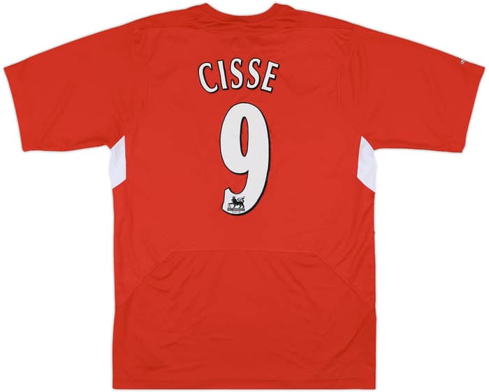 2004-06 Liverpool Home Shirt Cisse #9 - 4/10 - (M)