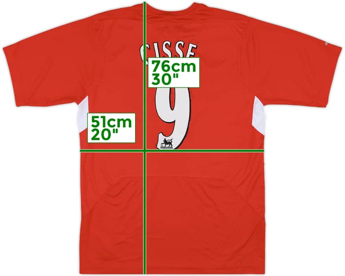 2004-06 Liverpool Home Shirt Cisse #9 - 4/10 - (M)