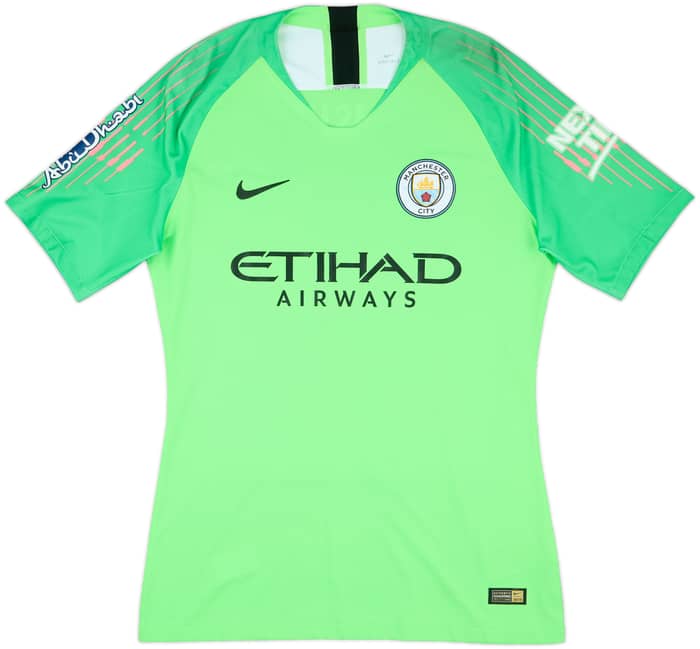 2018-19 Manchester City Match Issue GK Away S/S Shirt Grimshaw #32