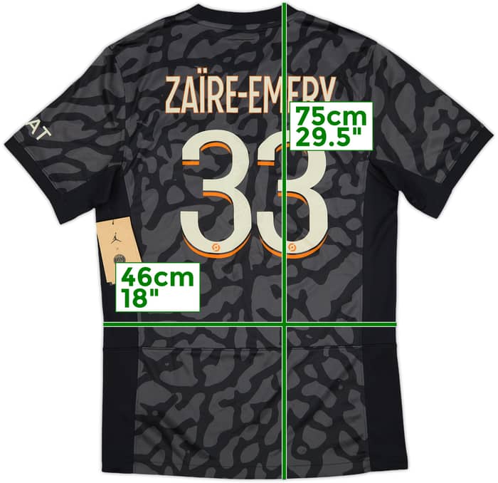 2023-24 Paris Saint-Germain Third Shirt Zaire-Emery #33 (S)
