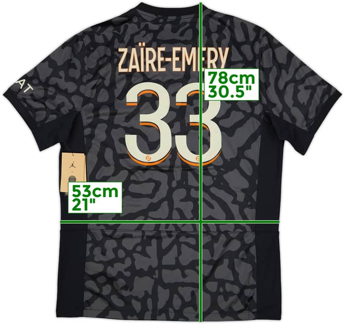 2023-24 Paris Saint-Germain Third Shirt Zaire-Emery #33 (L)