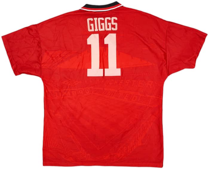 1994-96 Manchester United Home Shirt Giggs #11 - 7/10 - (L)