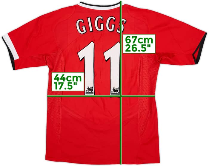 2004-06 Manchester United Home Shirt Giggs #11 - 8/10 - (XL.Boys)