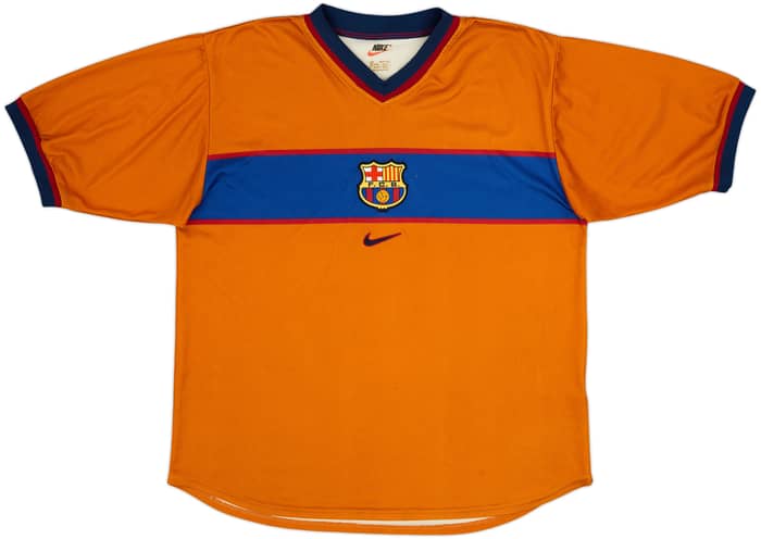 1998-00 Barcelona Player Issue Third Shirt #8 - 4/10 - (L)
