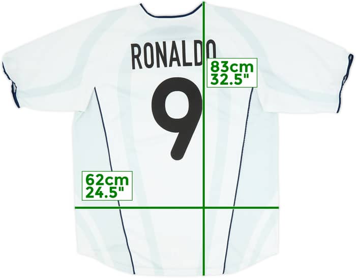 Camiseta de visitante del Inter Milan 2001-02 Ronaldo #9 - 10/10 - (XL)