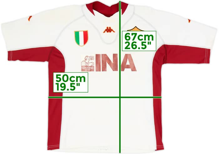 2001-02 Roma Away Shirt Totti #10 - 3/10 - (XL)