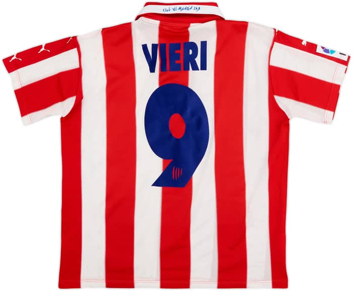 1997-98 Atletico Madrid Home Shirt Vieri #9 - 8/10 - (S)